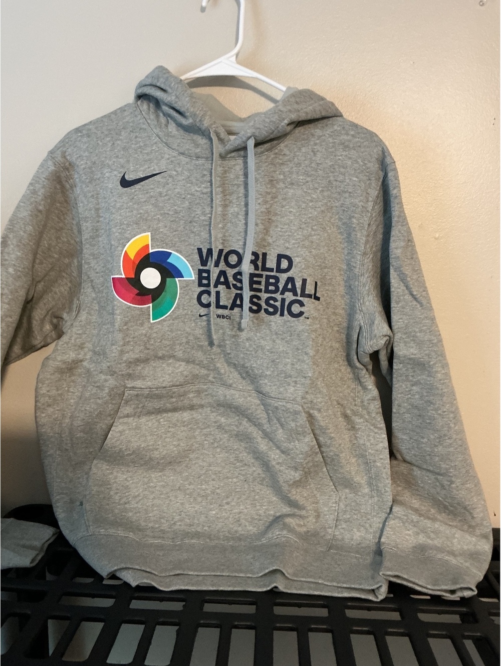 Nike World Baseball Classic Gray Hoodie Sweatshirt Men's Size Small